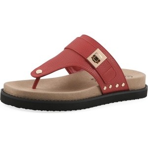 White Mountain Women’s Malabar Thong Footbed Sandal(Red Smooth)